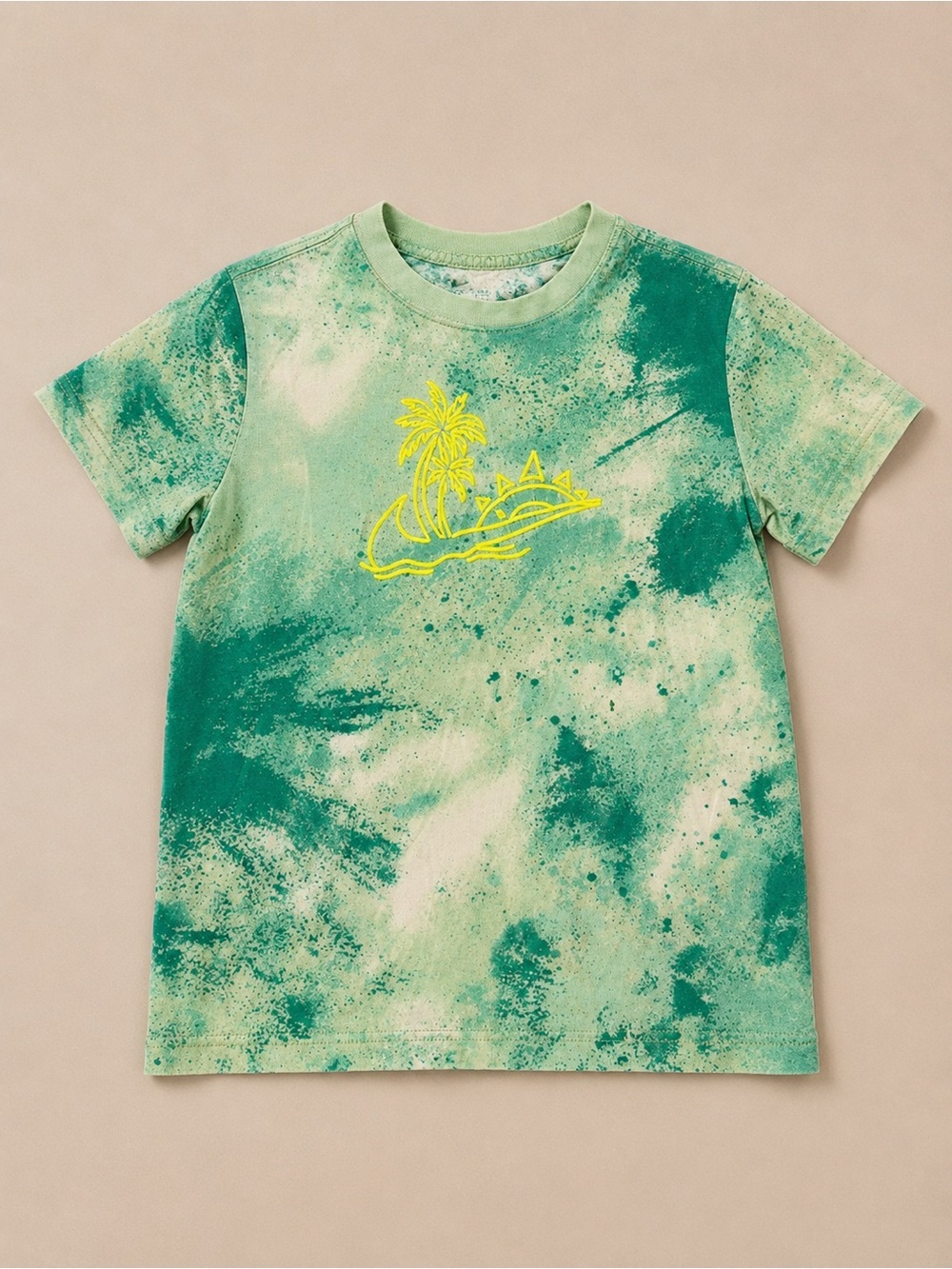 Nike “Have a Nike Day” Tie-Dye Tee | Girls Graphic Shirt | Tropical Neon Logo